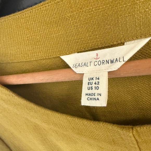 Seasalt Cornwall size 10 NWOT Elegant Mustard Yellow Women's Tunic- brighter… - Picture 4 of 15
